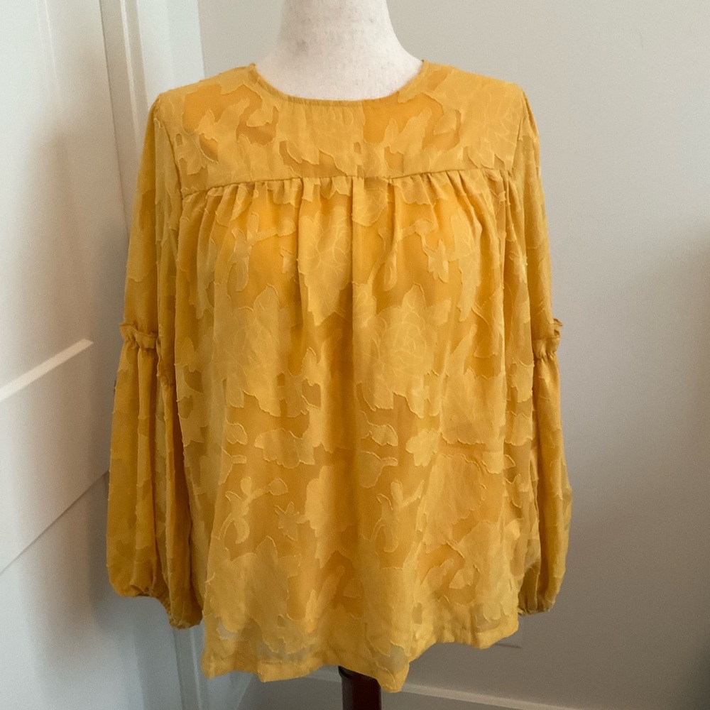 Yellow Floral Women's Top
